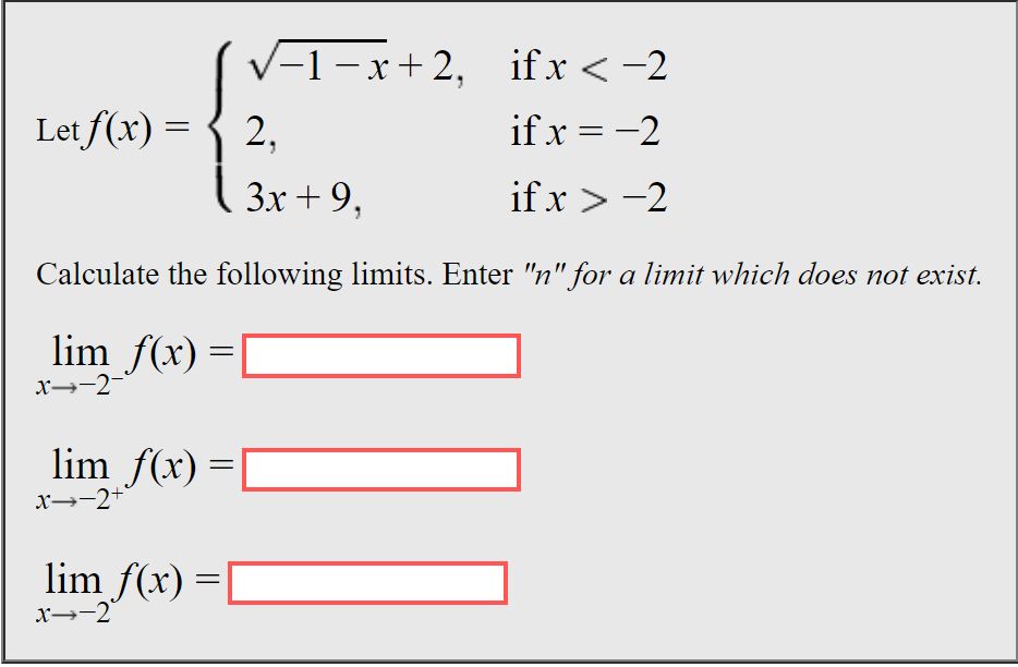 One sided outlet limit calculator