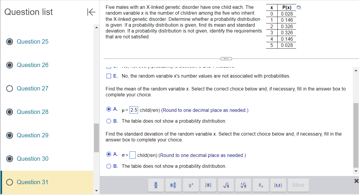 Solved Question list Assume that a simple random sample has | Chegg.com
