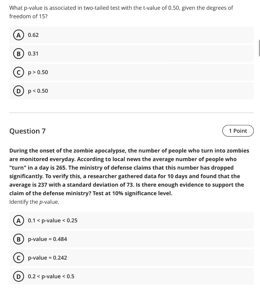 Solved What P-value Is Associated In Two-tailed Test With | Chegg.com