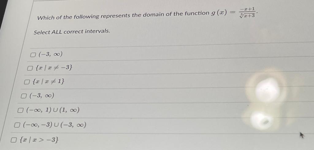 Solved 2 1 3 Which Of The Following Represents The Domain Chegg