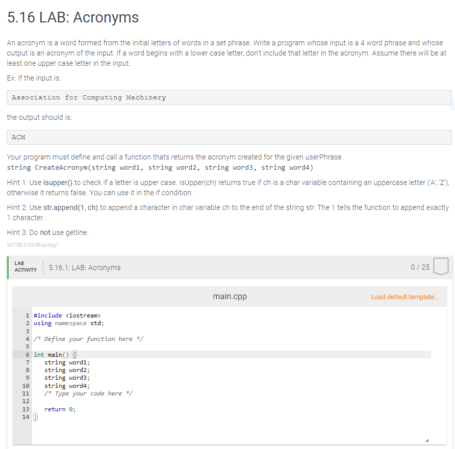 solved-in-c-an-acronym-is-a-word-formed-from-the-chegg