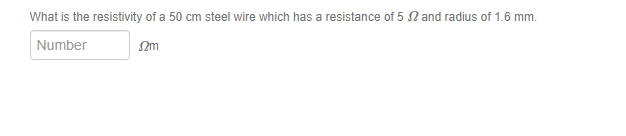 Solved What is the resistivity of a 50 cm steel wire which | Chegg.com