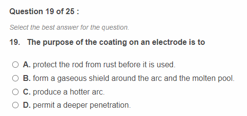 Solved Question 19 ﻿of 25 ﻿:Select the best answer for the | Chegg.com