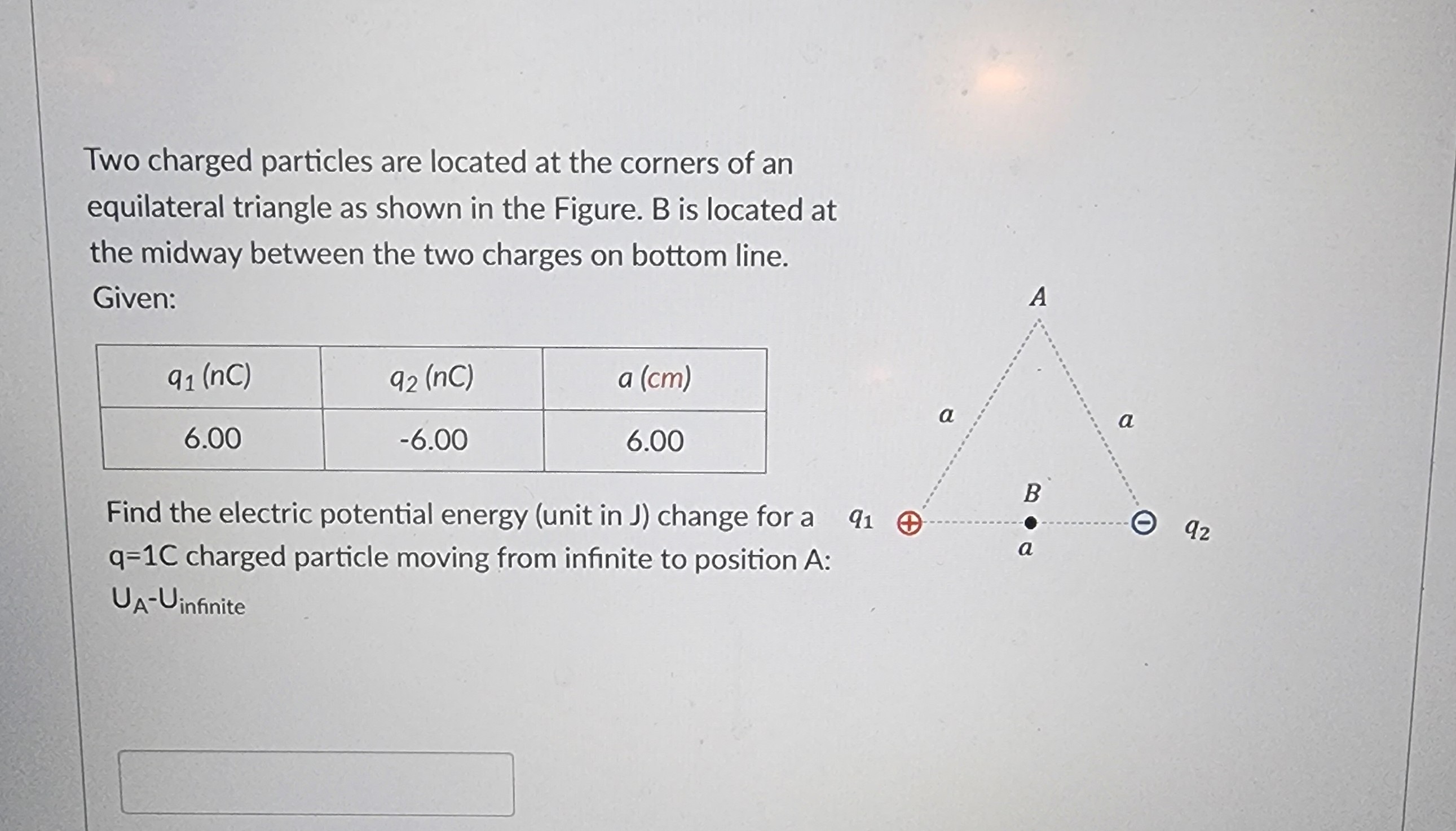 Solved Two Charged Particles Are Located At The Corners Of | Chegg.com