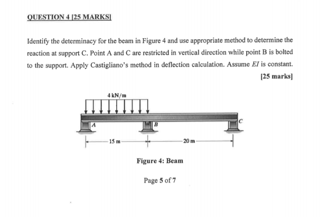 Solved QUESTION 4 [25 MARKS Identify the determinacy for the | Chegg.com
