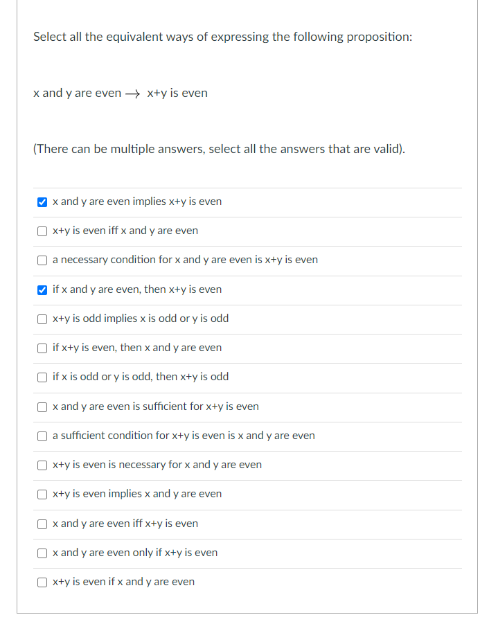 Solved Select all the equivalent ways of expressing the | Chegg.com