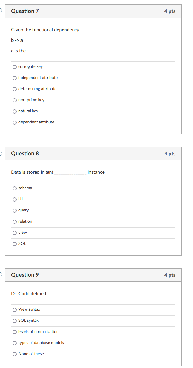 Solved Given The Functional Dependency B -> A A Is The | Chegg.com