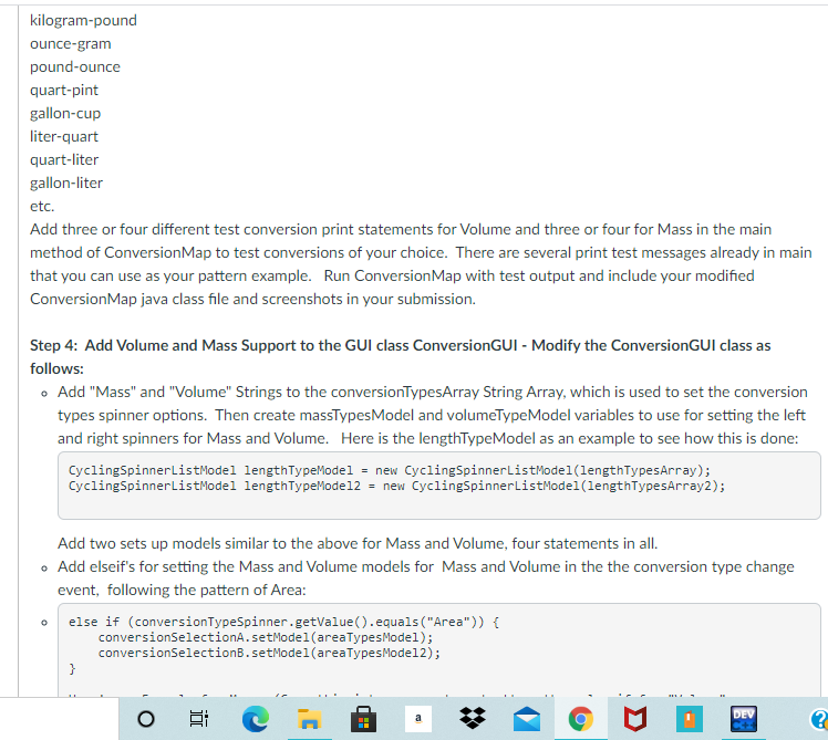 Project 6: Visual Graphical Unit Conversion | Chegg.com