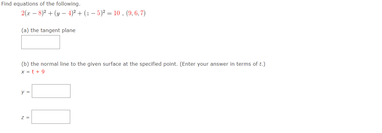 Solved Find equations of the following. | Chegg.com