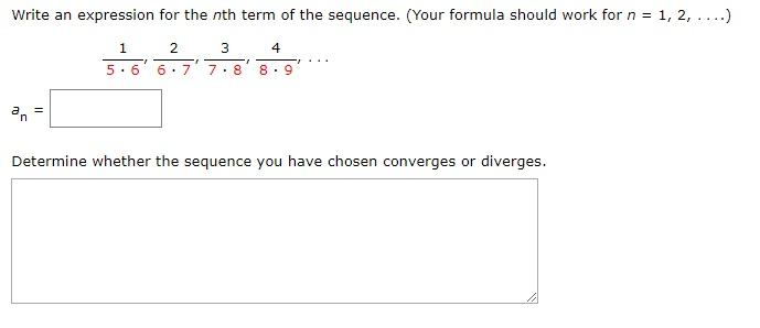 Solved write an expression for the nth term of the sequence. | Chegg.com