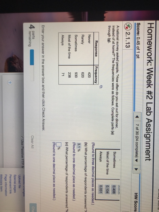 Solved Homework: Week #2 Lab Assignment Score: 0.45 of 1 pt | Chegg.com