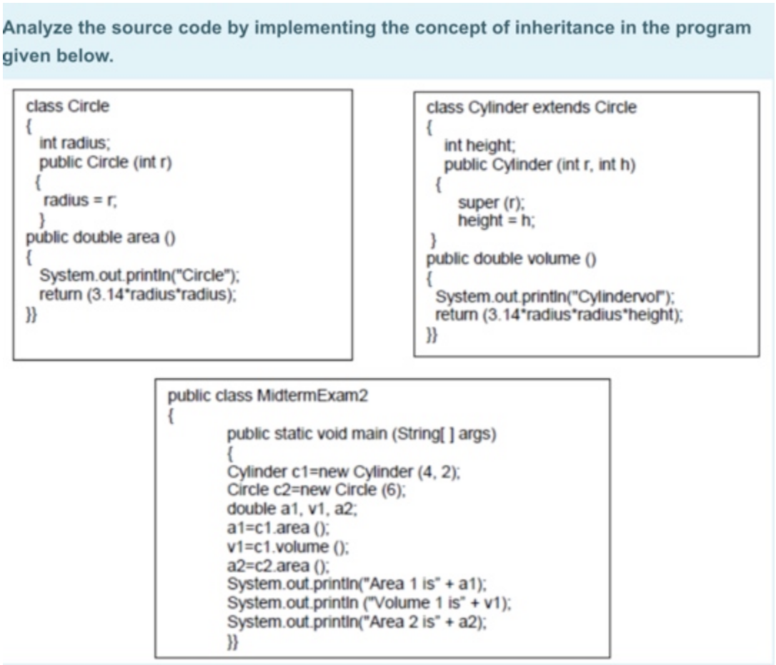 Solved 1. Identify the parent and child classes. 2. Identify | Chegg.com