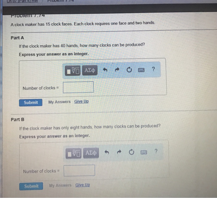 Solved A clock maker has 15 clock faces. Each clock requires