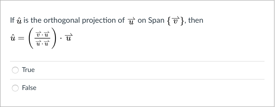 Solved If U Is The Orthogonal Projection Of U On Span U Chegg Com