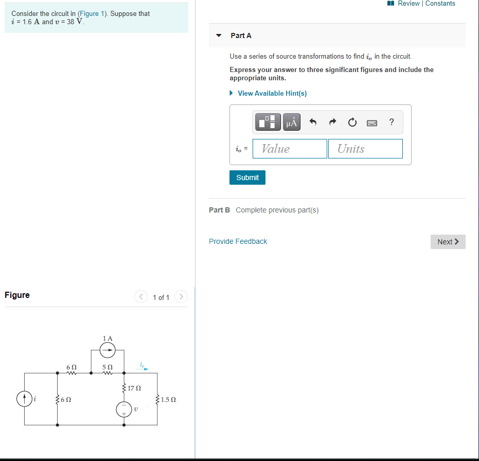 Solved Review Constants Consider The Circuit In (Figure 1). | Chegg.com