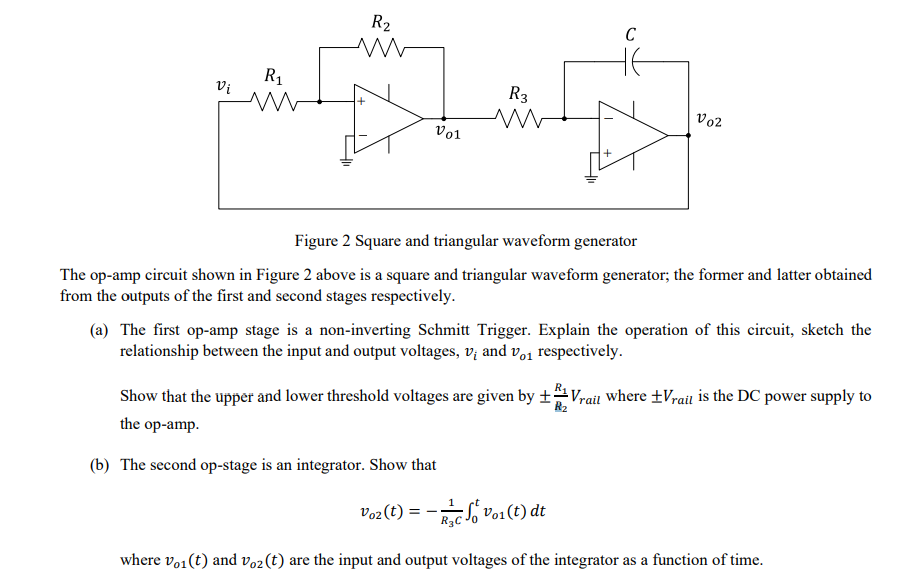 Solved Figure 2 Square and triangular waveform generator The