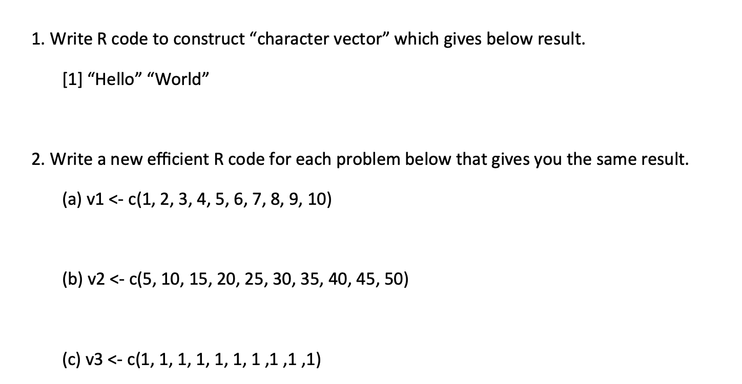 Solved Hello! can you please help with this HW, use R as a | Chegg.com