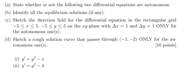 Solved (a) State whether or not the following two | Chegg.com