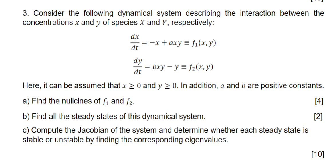 Consider The Following Dynamical System Describing | Chegg.com