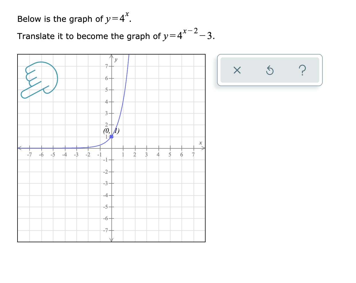 Solved Below Is The Graph Of Y 4 Translate It To Become Chegg Com