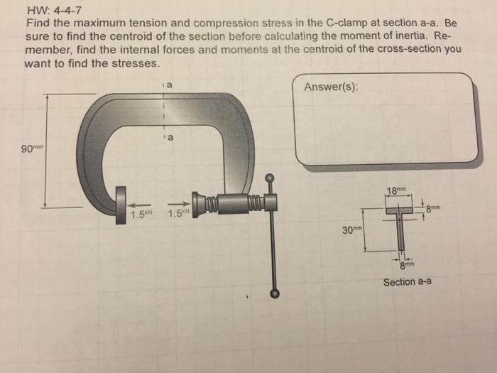 Solved HW 447 Find the maximum tension and compression