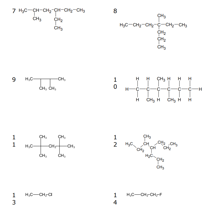 Solved Given the structures below, name each of the | Chegg.com