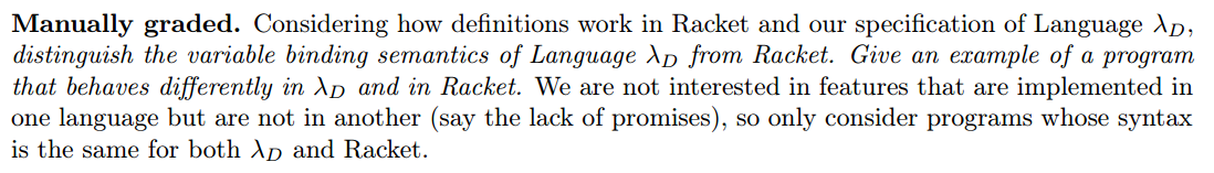 Question(Lambda-D / Racket). Considering how | Chegg.com