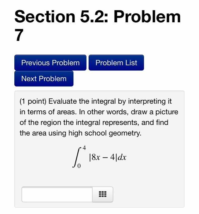 Solved Section 5.2: Problem 7 Previous Problem Problem List | Chegg.com