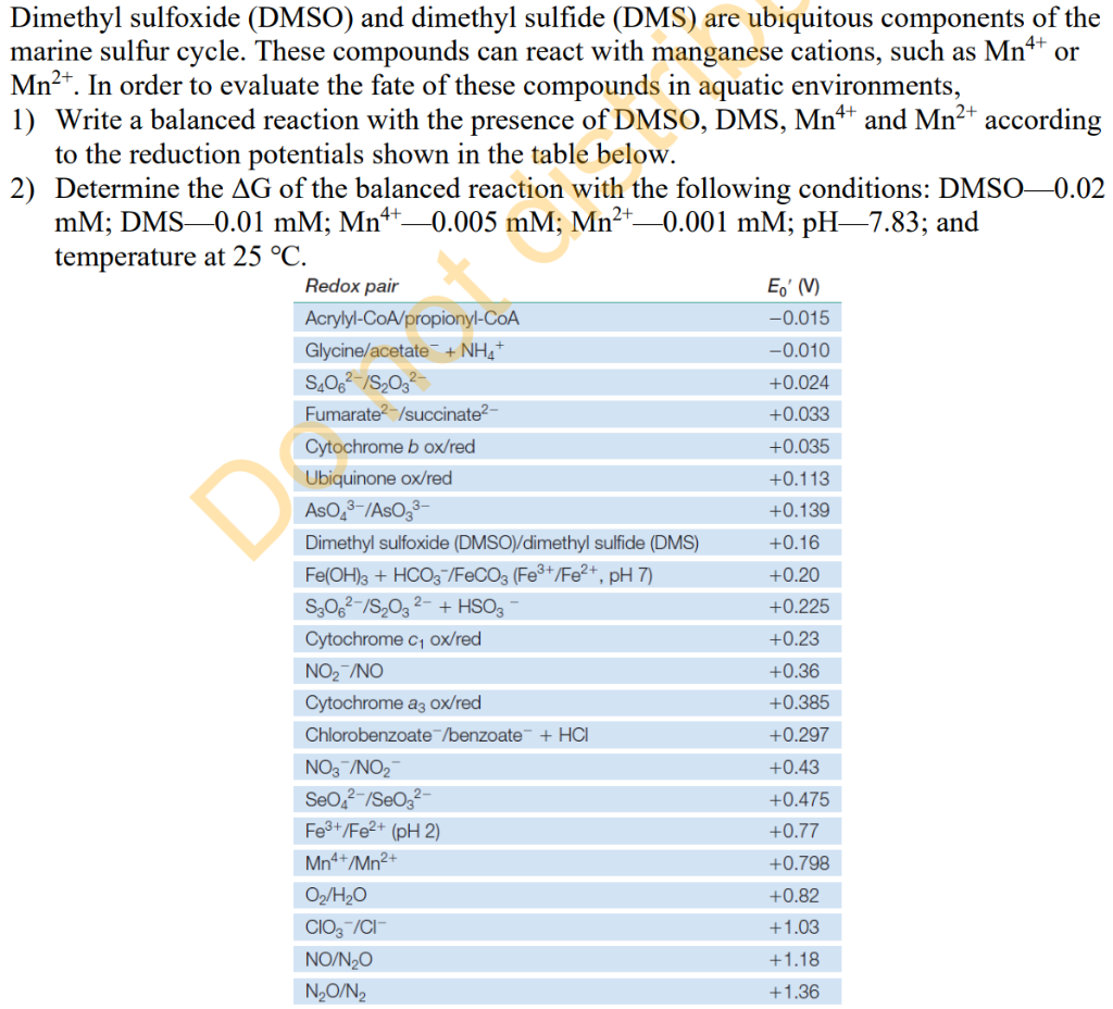 4+ +0.033 +0.035 Dimethyl sulfoxide (DMSO) and | Chegg.com
