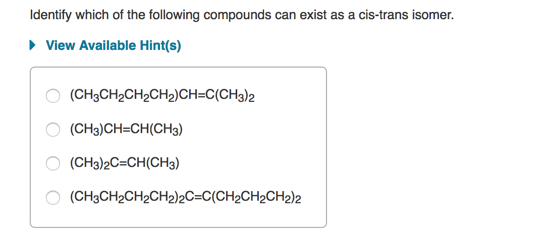 Solved Identify which of the following compounds can exist | Chegg.com