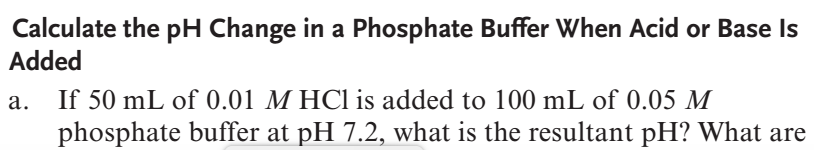 Calculate the pH Change in a Phosphate Buffer When | Chegg.com
