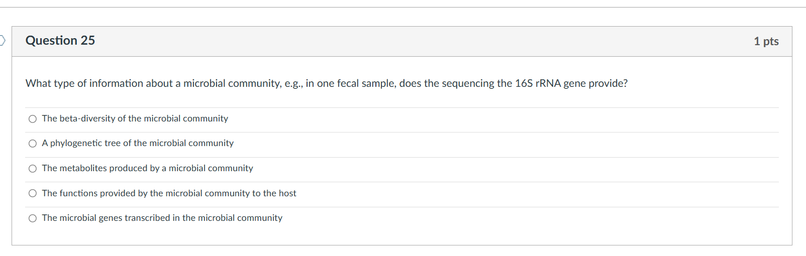 Solved What type of information about a microbial community, | Chegg.com