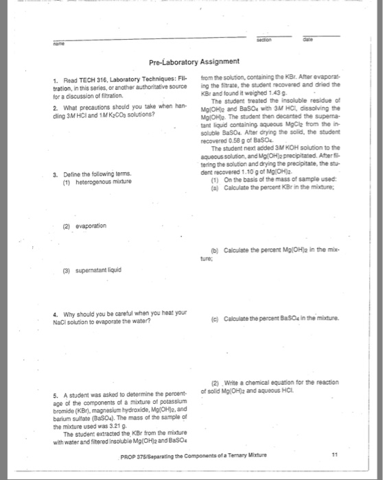 Solved the KBr. After evaporat 1. Read TECH 316, Laboratory