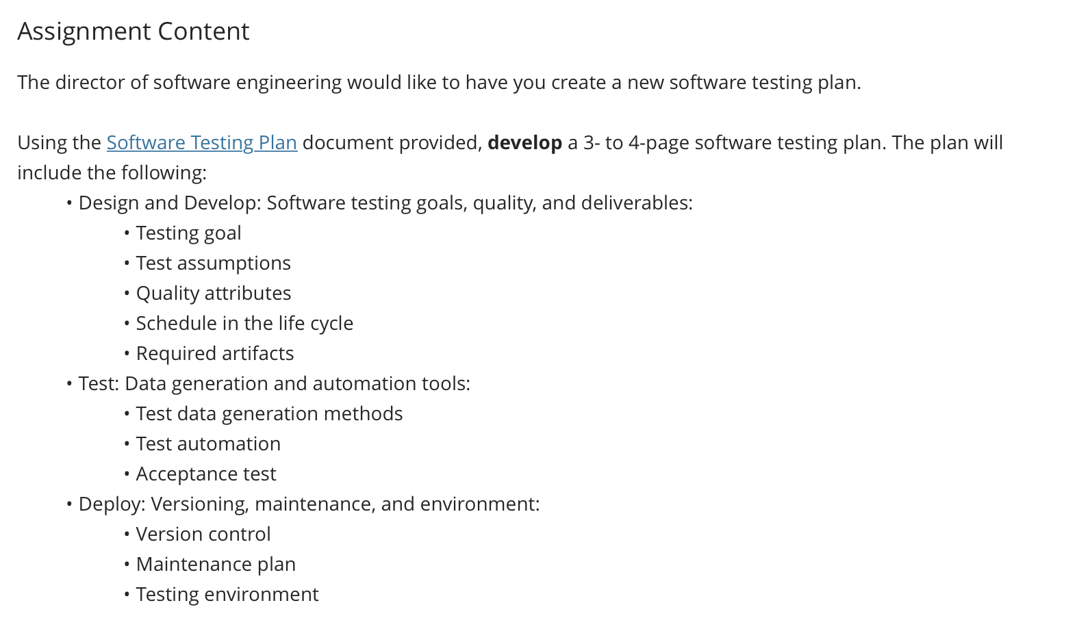 Solved Assignment Content The director of software | Chegg.com