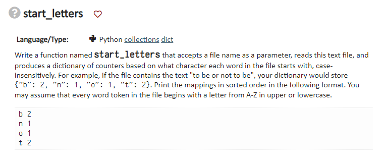 Solved Write a function named start_letters that accepts a | Chegg.com