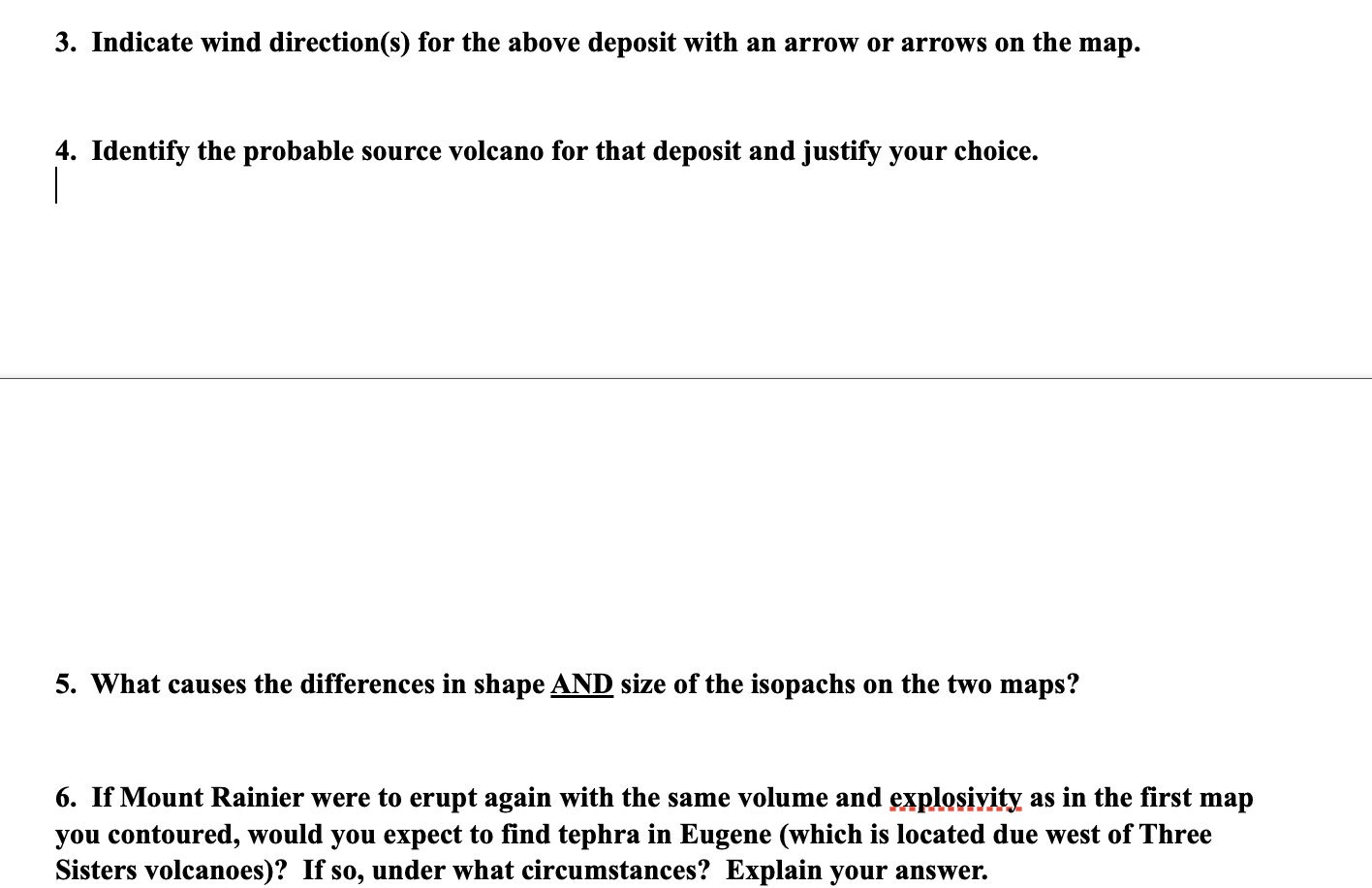 Solved 4. Do the isopach contours support your wind | Chegg.com