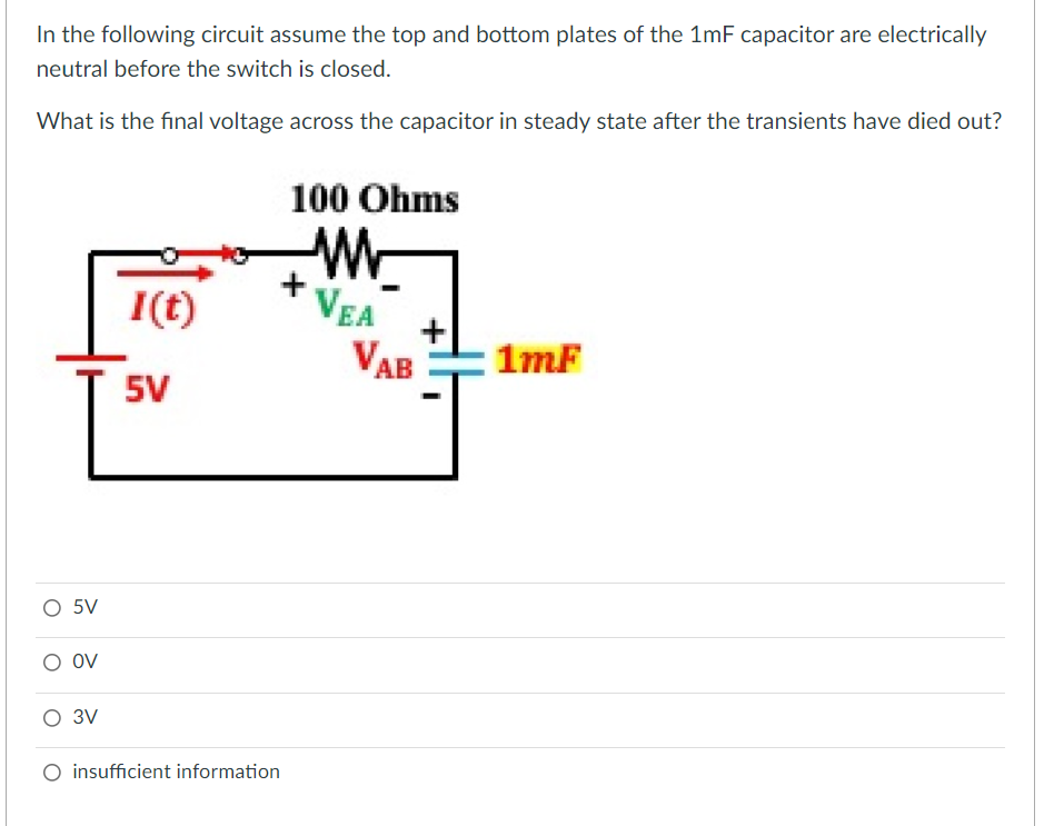 Solved In the following circuit assume the top and bottom | Chegg.com