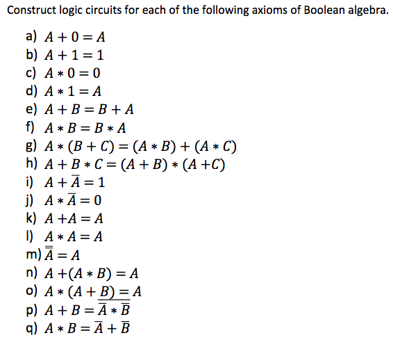 Solved Construct Logic Circuits For Each Of The Following Chegg Com