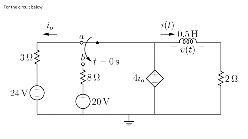 Solved 1. Find the initial inductor current i(0) 2.Find the