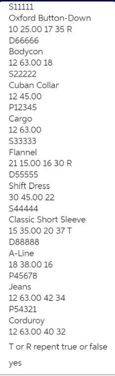 Solved Wirte in java You have been asked by a fashion | Chegg.com