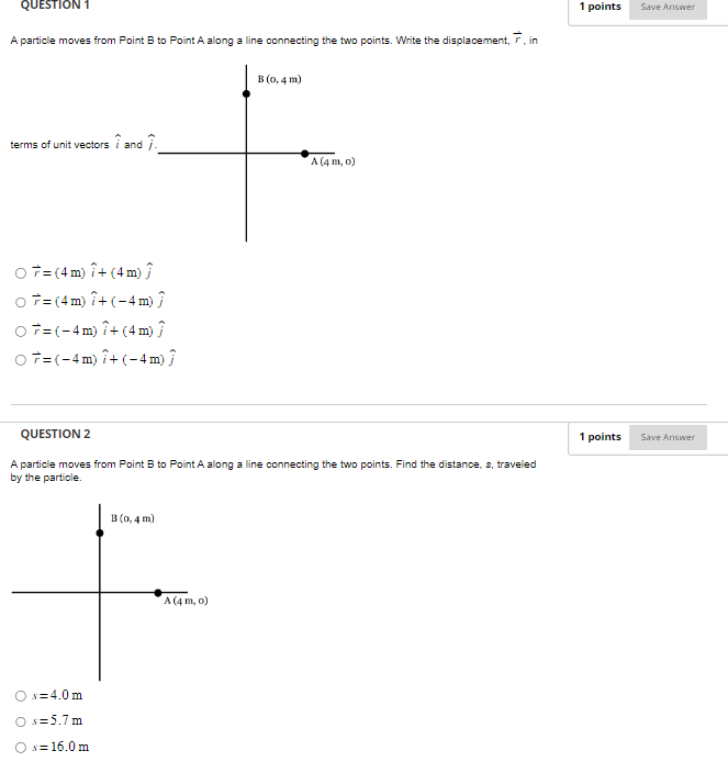 Solved A Particle Moves From Point B To Point A Along A Line | Chegg.com