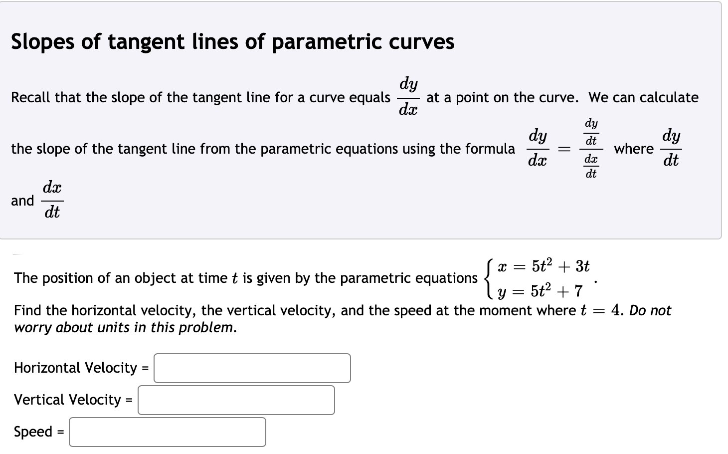 Solved Slopes of tangent lines of parametric curves dy | Chegg.com