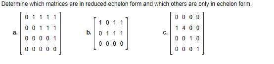 matrix echelon form rules