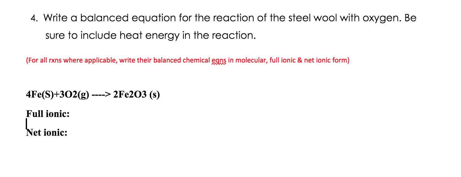 Solved Write their balanced chemical equations in