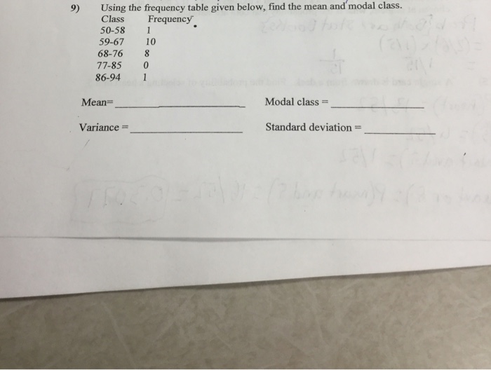 HOW TO FIND MEAN CLASS IN FREQUENCY TABLE visual data 3