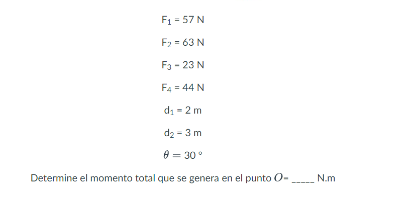 \[ \begin{array}{l} \mathrm{F}_{1}=57 \mathrm{~N} \\ \mathrm{~F}_{2}=63 \mathrm{~N} \\ \mathrm{~F}_{3}=23 \mathrm{~N} \\ \mat