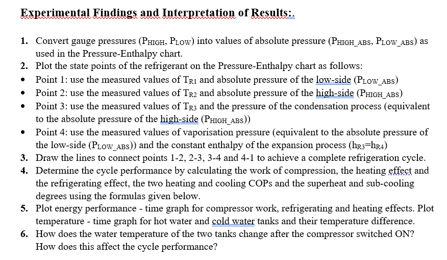 Solved Table 1. Experiment results Table 2. Refrigerant | Chegg.com