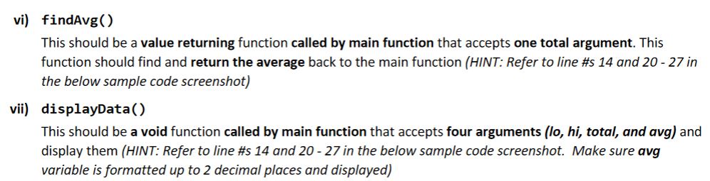 Solved Developing a modular Number Analysis Program (using | Chegg.com