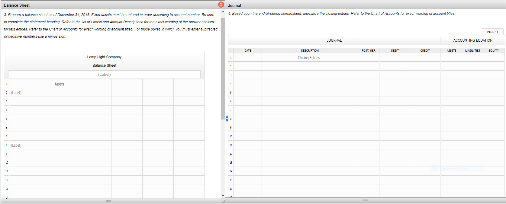 Solved Instructions Lamp Light Company maintains and repairs