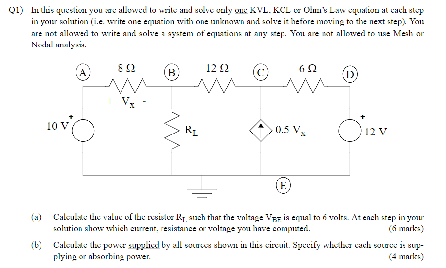 Solved In this question you are allowed to write and solve | Chegg.com